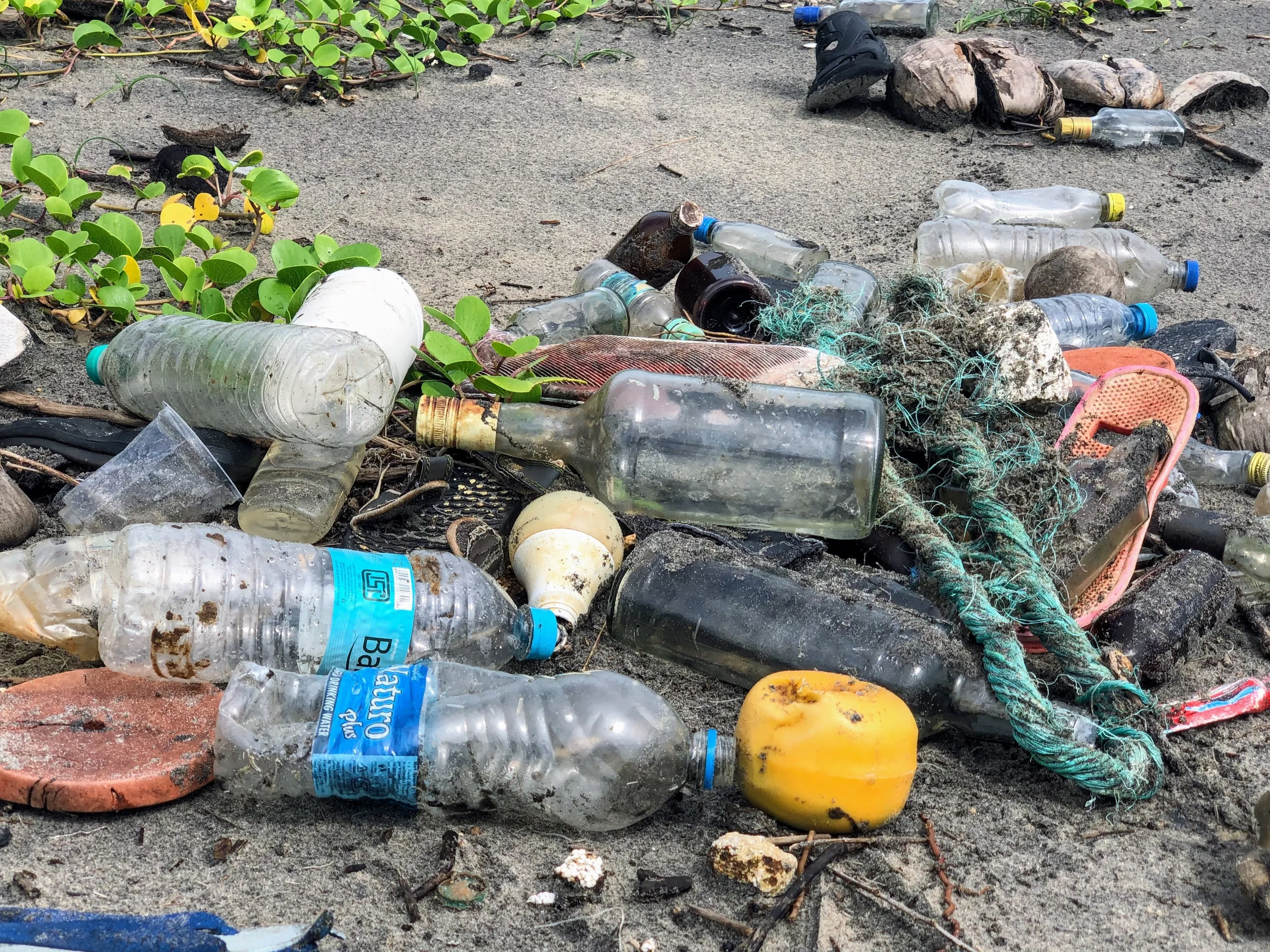 Plastic on the beach